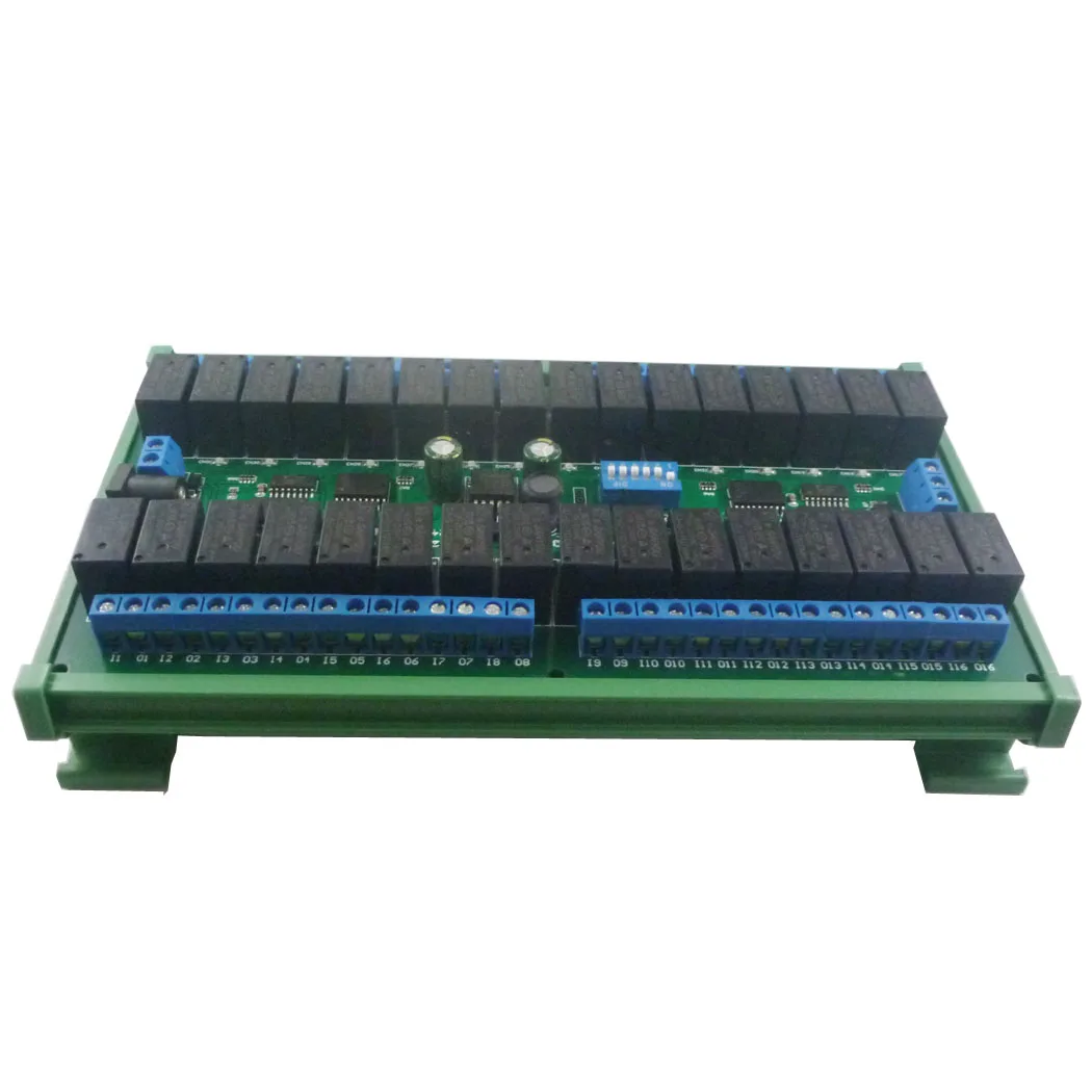 de rele bus rs485 uart porta serial dc 12v 24v 32 canais 01