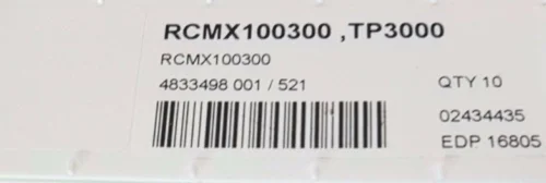10 шт. твердосплавная вставка RCMX100300, TP3000