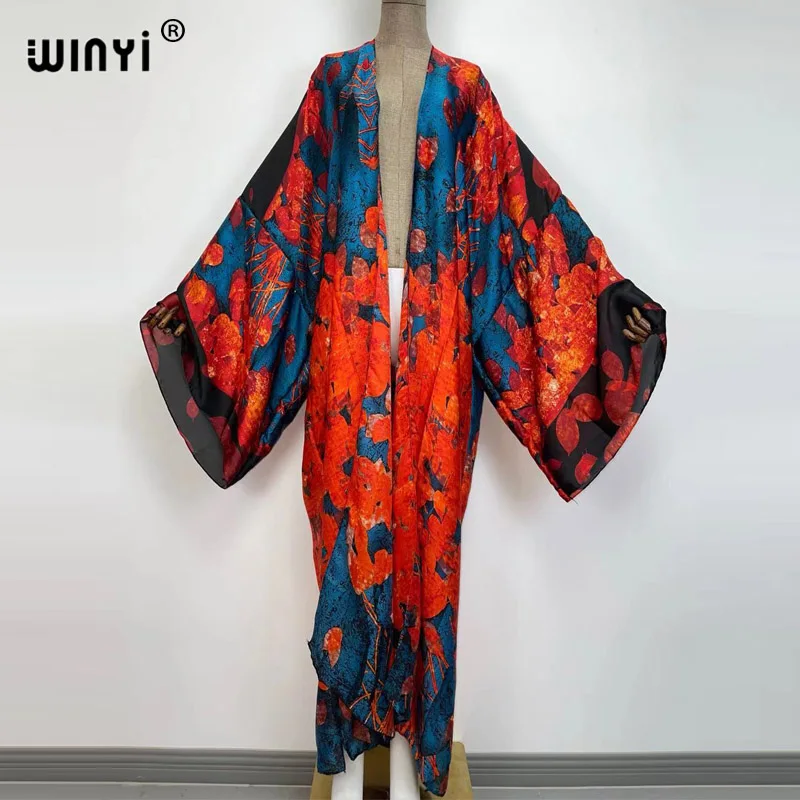 Europe WINYI new tunic bikini sweet lady pink boho Cardigan stitch Cocktail sexcy Boho Maxi Holiday Batwing Sleeve KIMONO mujer womens bathing suit cover up