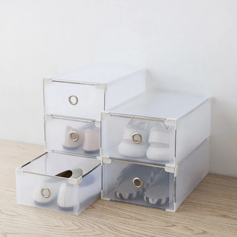 Штабелируемый ящик для хранения обуви, органайзер, пылезащитный ящик, стиль, пластик, для дома TP899