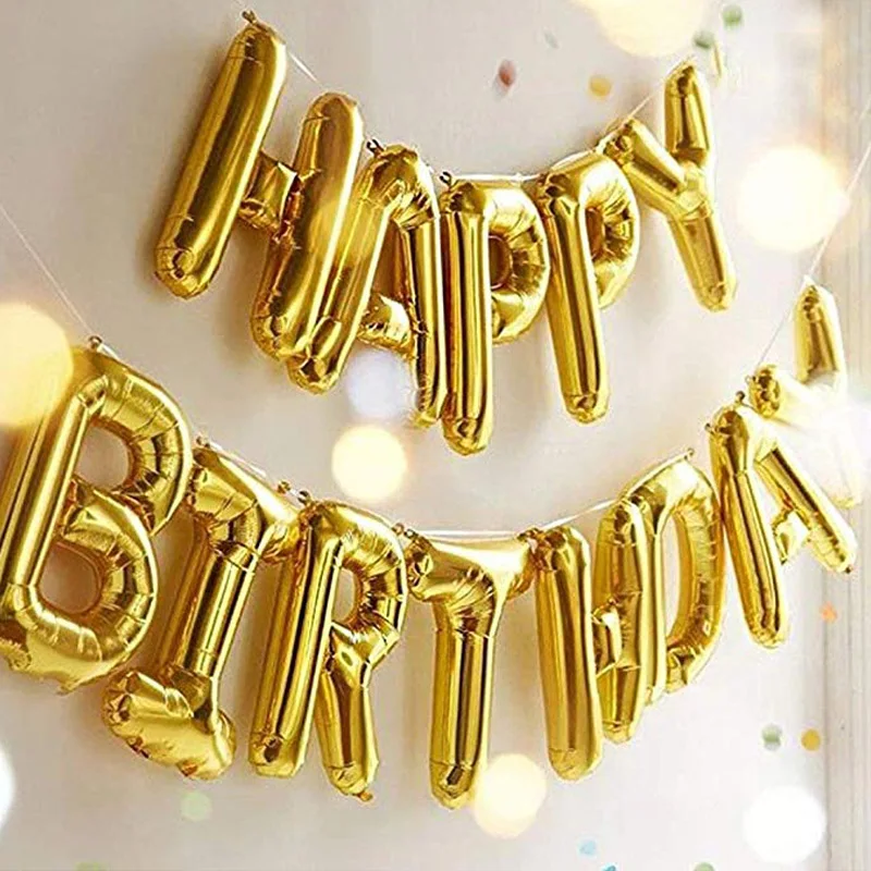Воздушный шар «С Днем Рождения» конфетти золотой шар Parti украшение на день рождения шар цвета розового золота набор деко день рождения детей S1XN