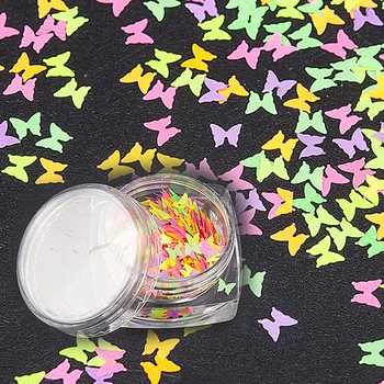 

1 Box Holographic Butterfly Shape Nail Glitter Flakes Sparkly 3D Colorful Sequins Spangles Polish Manicure Nails Art Decoration