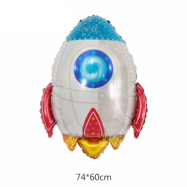 1pcs rocket Новые космические путешествия шарики для дня рожденья вечерние Декор внешний Космос астронавт фольги Воздушные шары ET Planet Исследуйте партнера дети мальчик - Цвет: 1pcs rocket