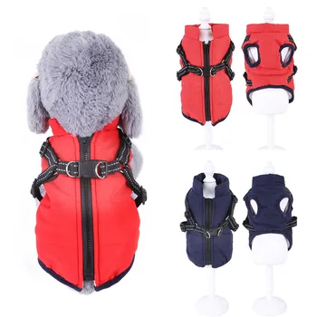 

Cross-Border Hot Creative Pet Vest Chest Strap Brushed and Thick Autumn and Winter Dog Traction Two Feet Warm Clothing
