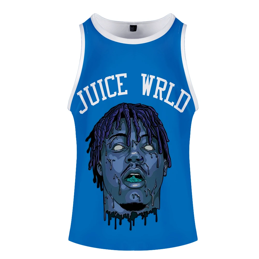 Juice wrld мужские сетчатые майки с 3D принтом, повседневные новые модные топы без рукавов в стиле хип-хоп, крутая уличная одежда, топы высокого качества