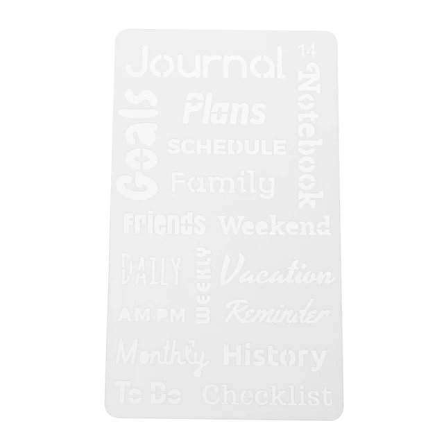 6Pack Reusable Plastic Weekly Layouts Journal Stencils for A5