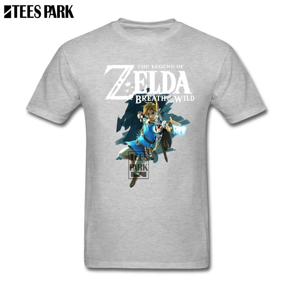 Мужские рубашки в стиле кэжуал легенда о Зельде дыхание диких звеньев Футболка