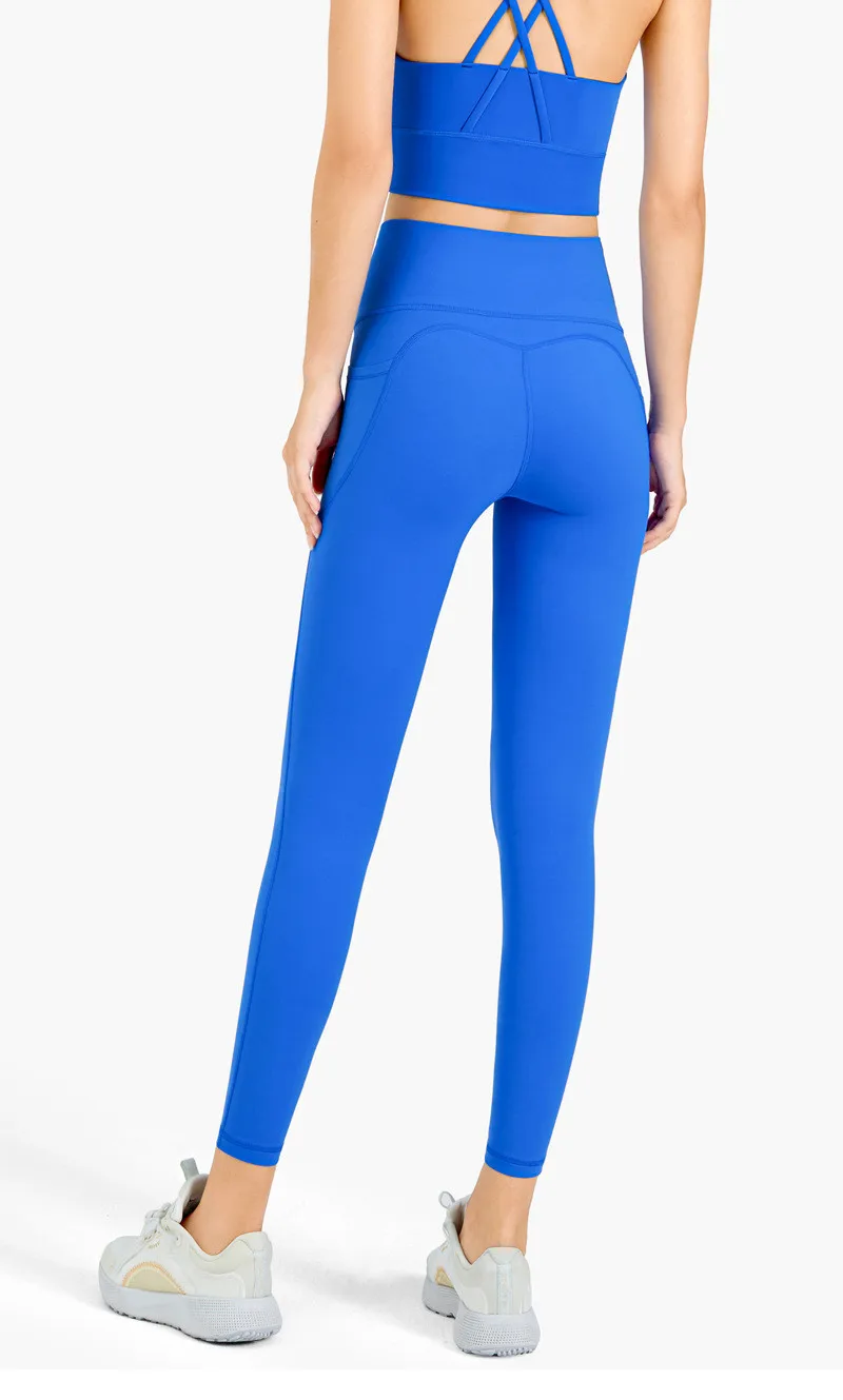Lulu Women Sports Pants Breathable High Waist Yoga Leggings With Side Pockets Athletic Fitness Clothing Butter Soft Custom Logo Lulu Women Sports Pants Breathable High Waist Yoga Leggings With Side Pockets Athletic Fitness Clothing Butter Soft Custom Logo
