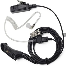 Anti Noise Clip On Intercom Earpiece Acoustic Tube Transparent Walkie Talkie Surveillance Practical For Motorola XPR6500