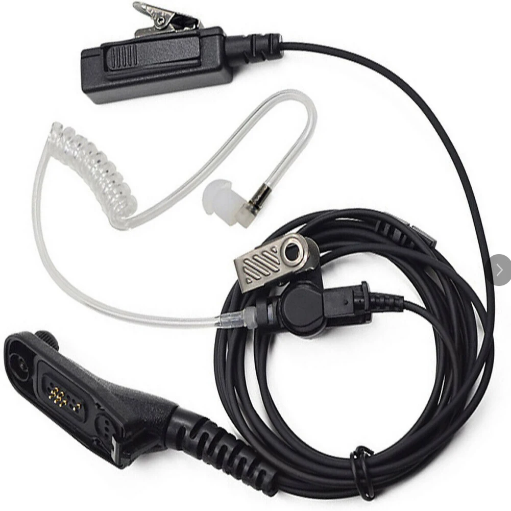 Anti Noise Clip On Intercom Earpiece Acoustic Tube Transparent Walkie Talkie Surveillance Practical For Motorola XPR6500