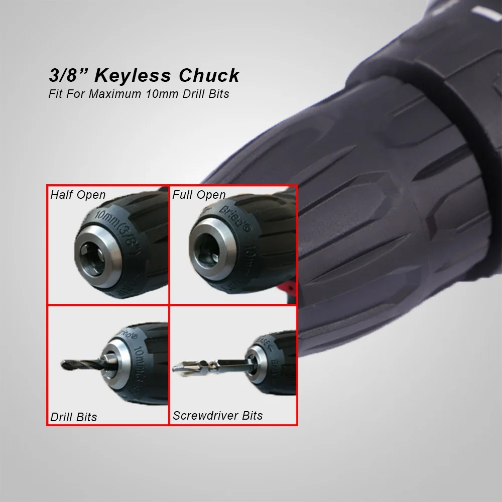 Dual Speed Electric Drill 1.5Ah Wireless Drill Electric Tool Screwdriver With Batteries Drill Electric Screwdriver For Home DIY (2)