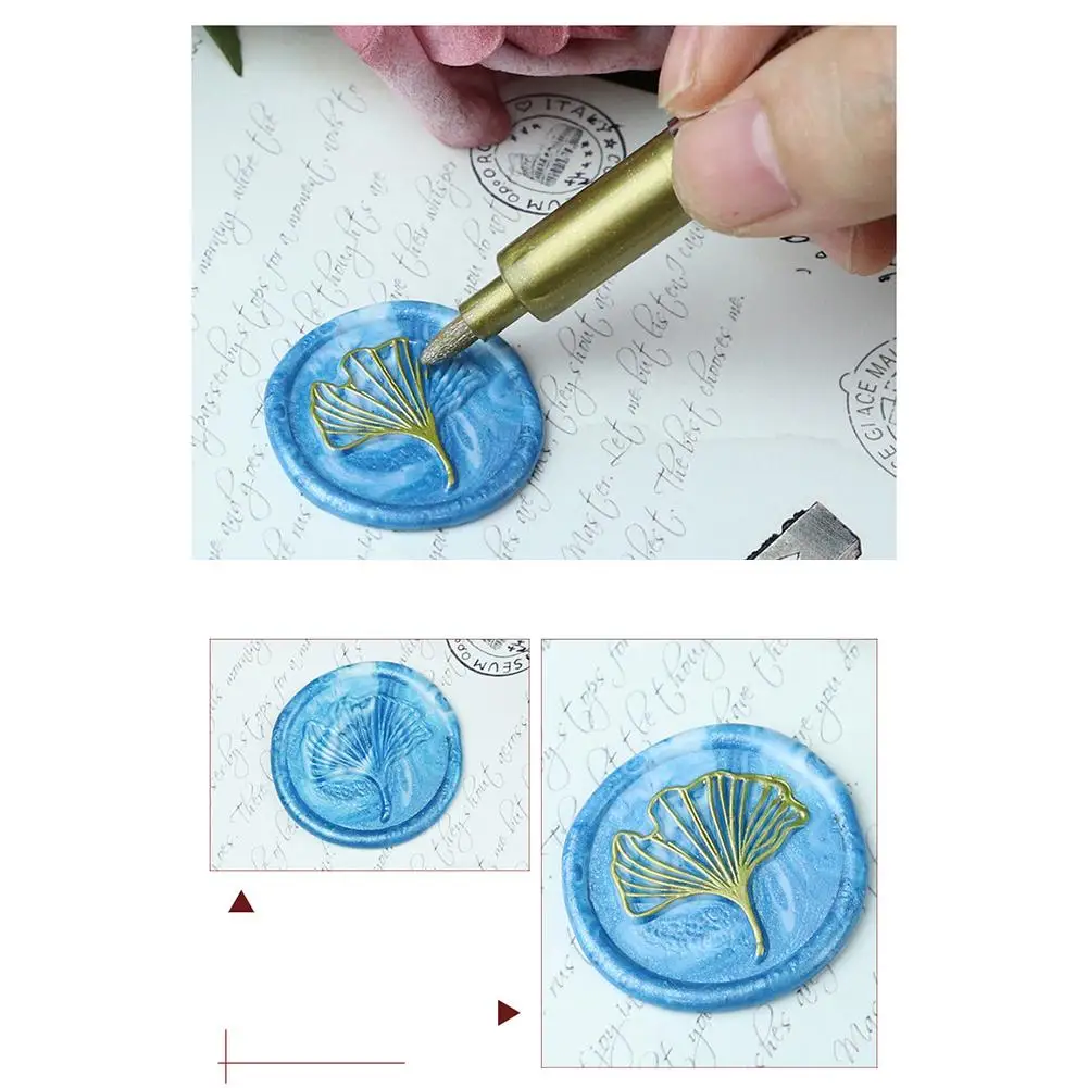 Цветная ручка для восковой печати маркировочный штамп ручка украшение восковая печать металлическая Золотая цветная ручка металлик