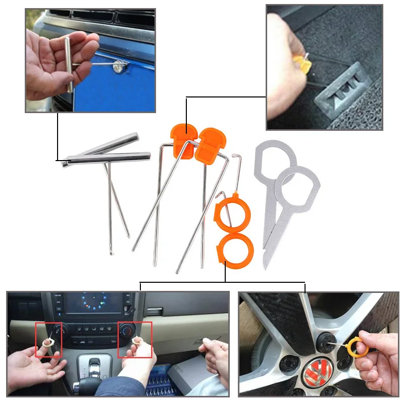 12 teile/satz Auto Radio Tür Clip-Panel Trim Dash Audio Removal