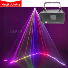 Профессиональный DJ лазерный показ полноцветный RGB узоры линии проектор сценический эффект освещение для дискотеки рождественские вечерние 1 голова лазер