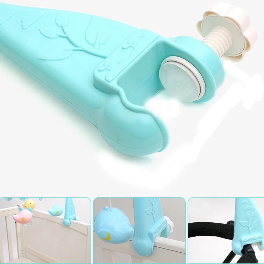 Детская погремушка, погремушка для кроватки, колокольчик, подвесная музыкальная игрушка для новорожденных, пластмассовый вращающийся подарок для раннего обучения, обучающая игрушка с 120 песнями - Цвет: Синий