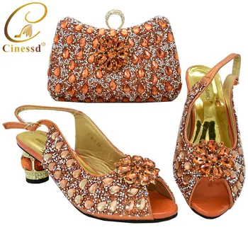 

Fashion Ladies Shoe and Bag Set for Party Plus Summer High Heeled Shoes for Women Italian Shoe and Bag Set for Party In Women