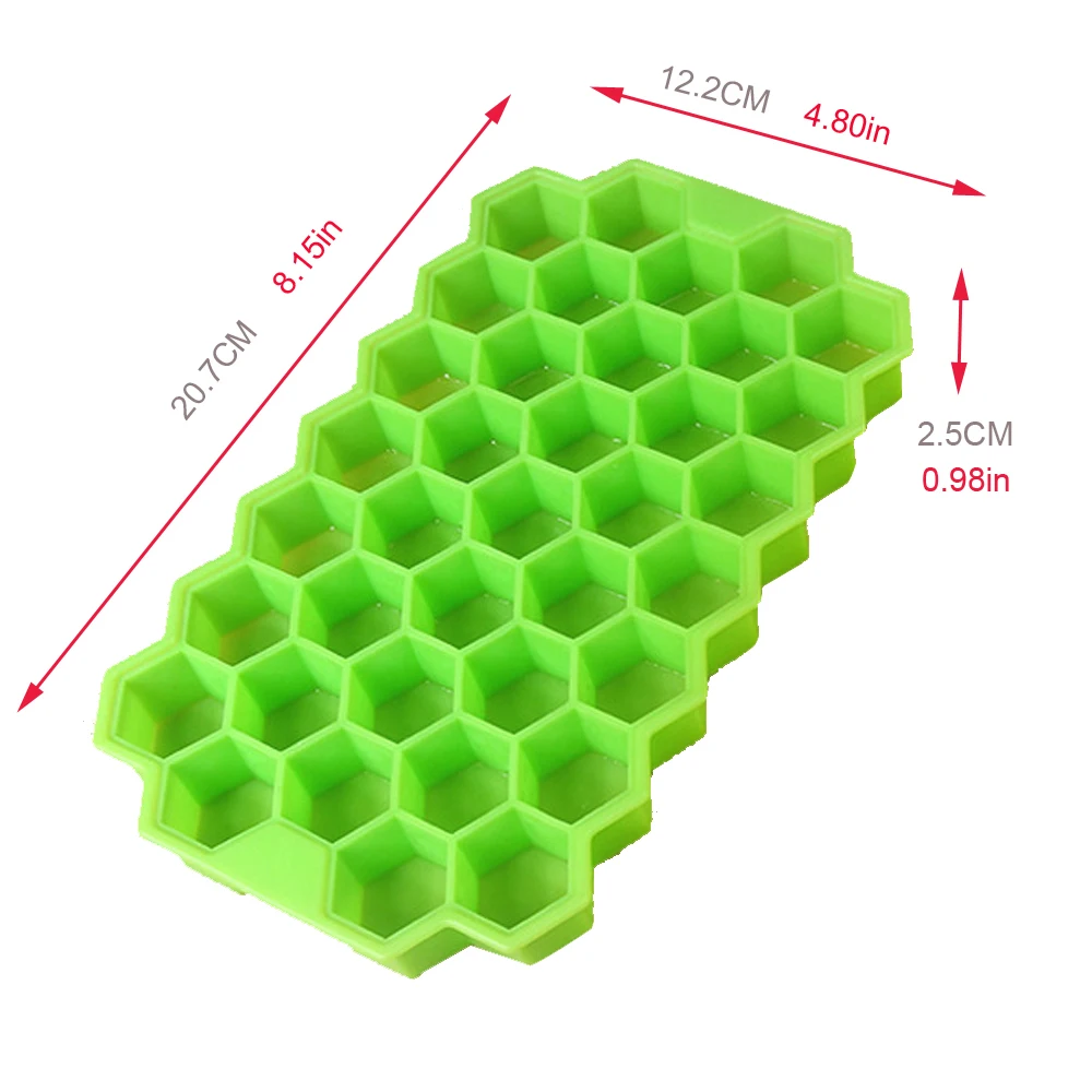 Honeycomb форма кубика льда 37 кубов Силиконовый поднос изготовитель ледяных кубиков формы для мороженого форма шоколада виски вечерние инструменты бара