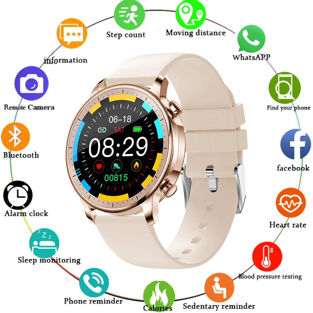 

V23 smart watch men women IP67 Waterproof 1.28 inch Screen heart rate bluetooth camera sport smartwatch for android ios Dropship