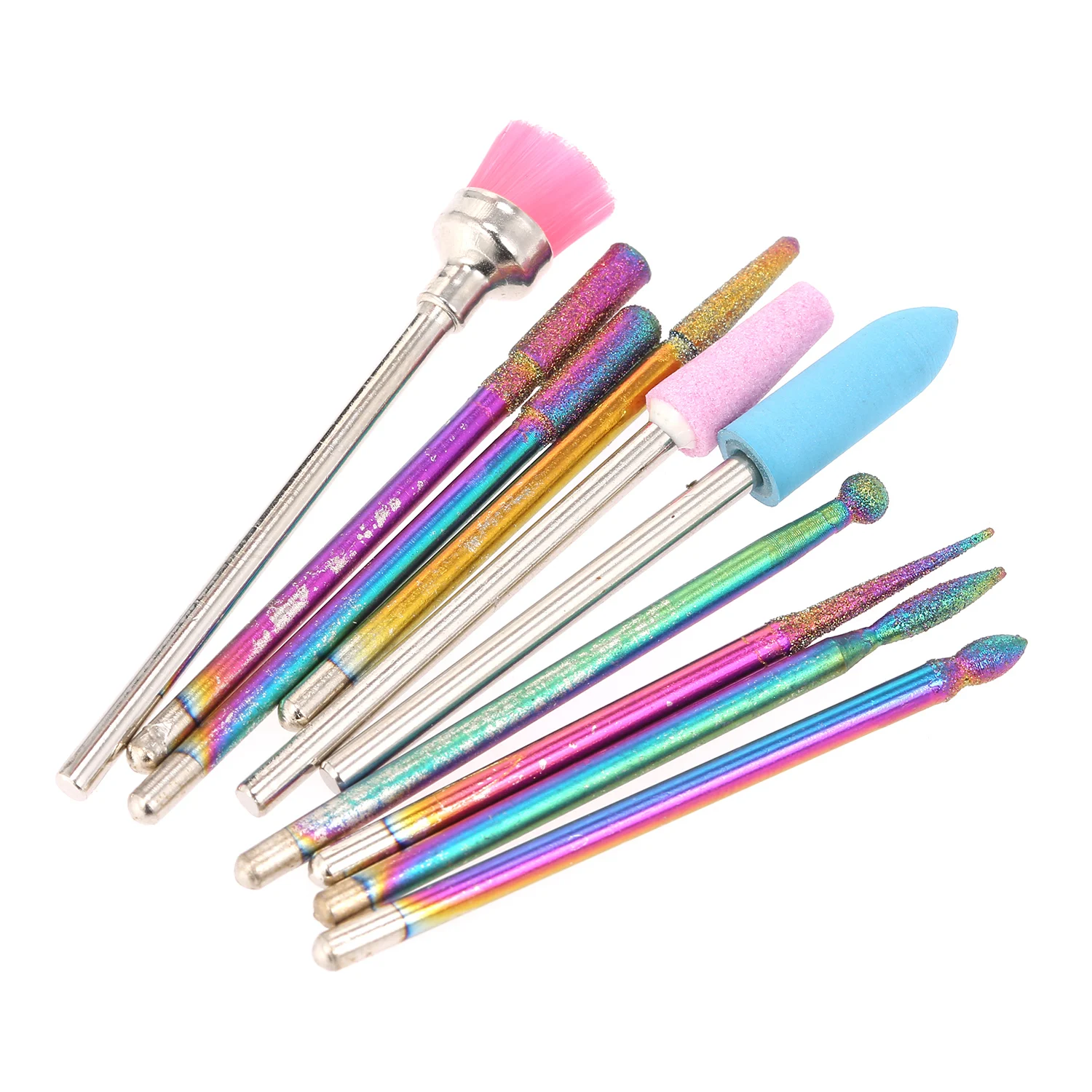 New 10pcs/Box Nail Drill Bits Set Pedicure& Manicure Replacement Drill Bits for Electric Nail Drill Remove for Gel Nail Polish