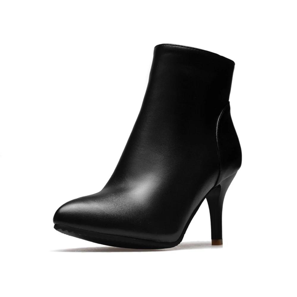 Hot Sale Woman Super Big Size 32-48 New Round Toe Med Knee Boots Women Casual Increased High Heel 8 CM Fashion Warm Shoes A67 | Обувь
