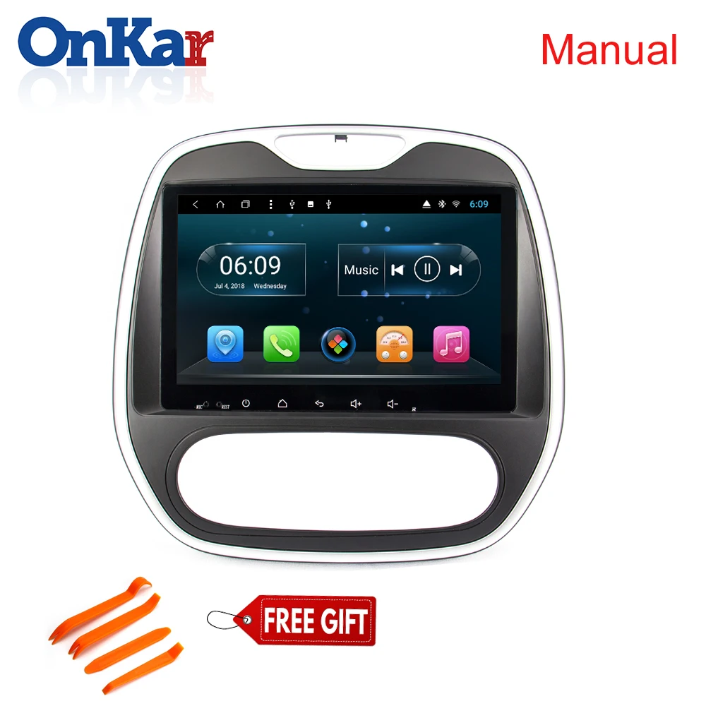 

ONKAR car radio renault captur manual 9 inch android 8.1 head unit gps navigation steering wheel control no dvd rear camera