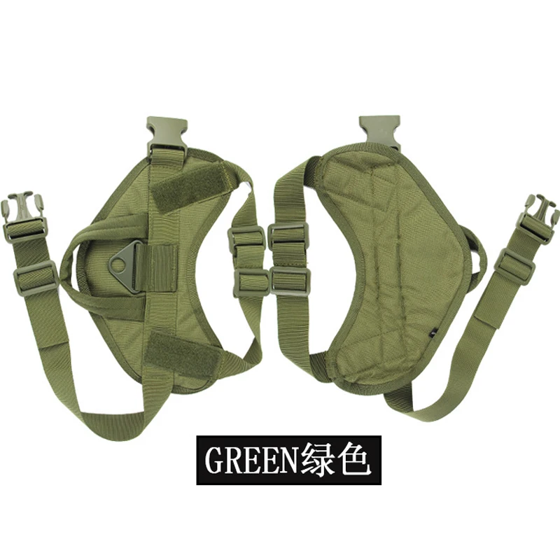 Армейские тактические жилеты для собак на открытом воздухе, военная одежда для собак, несущая нагрузку, водонепроницаемые тренировочные охотничьи жилеты для обслуживания собак - Цвет: Green