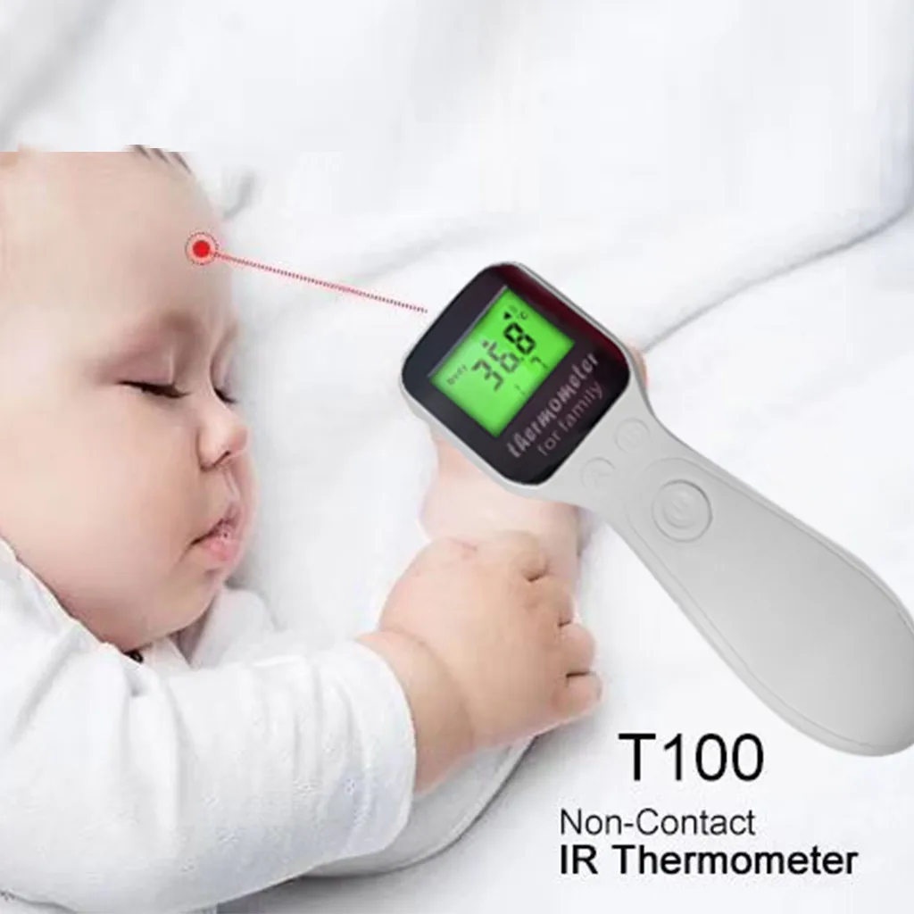 

Fever Temperature Measurement Tool Non-Contact Forehead Thermometer Digital Infrared Body Temporal Thermometer #C