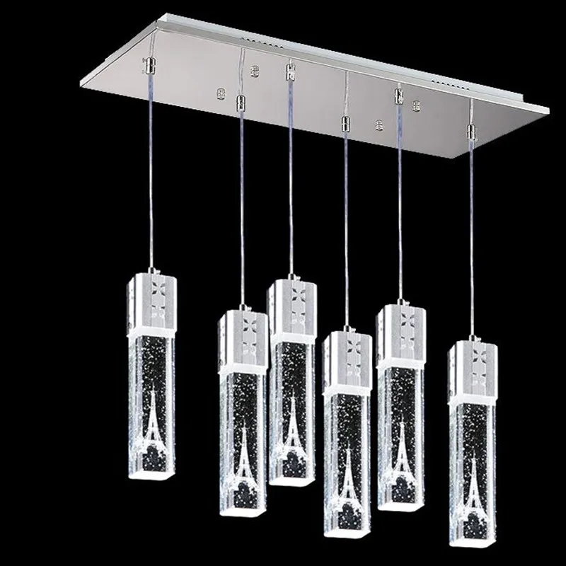 

Modern simple single head chandelier three head led restaurant crystal chandelier creative personality decoration bar table lamp