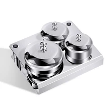 3 шт., профессиональные акриловые наконечники для ногтей из нержавеющей стали, чашка Dappen, блюдо для жидкости, держатель для пудры, контейнер, оборудование для дизайна ногтей, инструменты