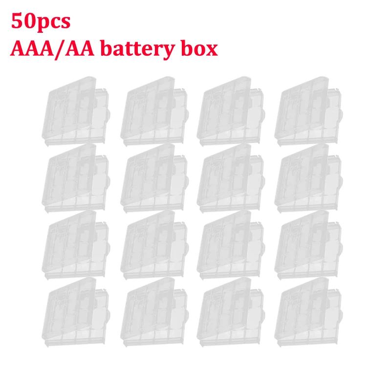 50 шт. AA AAA Пластик чехол держатель для хранения коробка 10440 14500 Батарея литейный