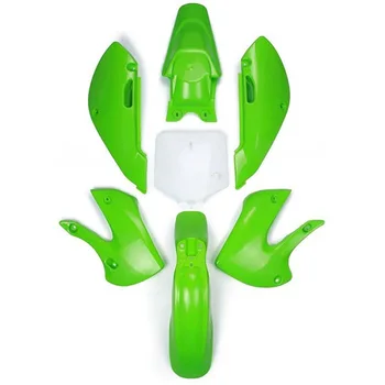 

7PCS ABS Plastic Fender Fairing Body Work Kit Set for Kawasaki KLX110 2002-2013 KX-65 2000-2013 SUZUKI DRZ-110 2003-05