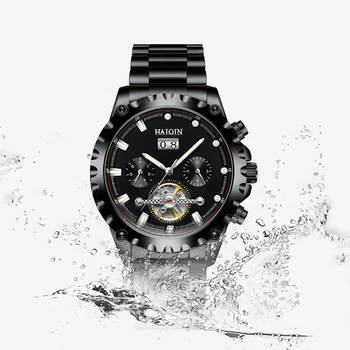 

HAIQIN Mechanical Automatic Watch Men Tourbillon Calendar Stainless Steel Wrist WatchTop Brand Luxury Military Men Watch Clocks