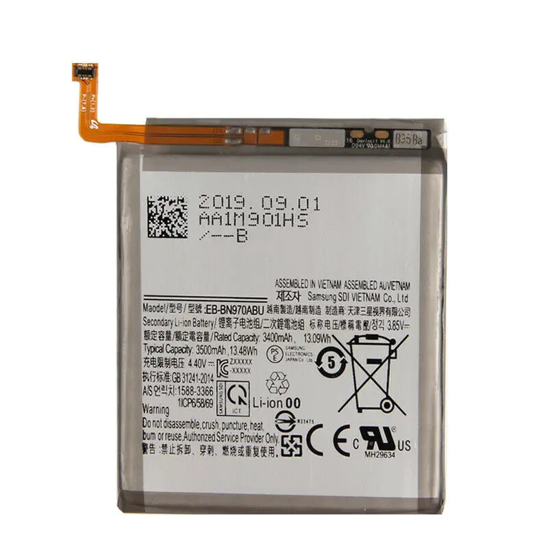 Аккумулятор для телефона EB-BN970ABU для samsung Galaxy Note 10 Note X Note10 3500mAh