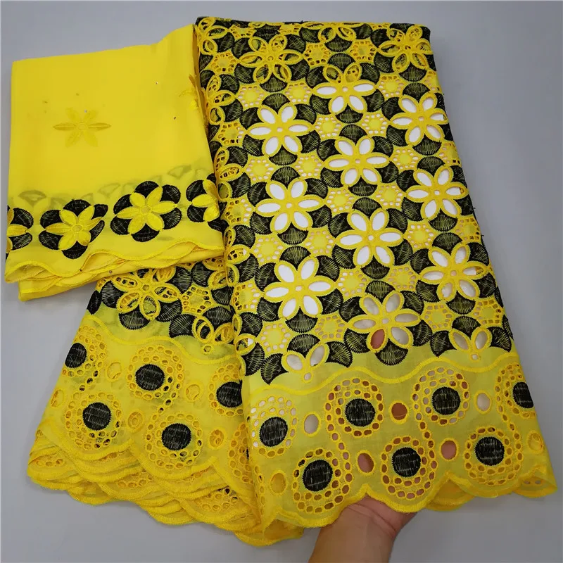 

7 yard Swiss lace fabric 2019 latest heavy beaded embroidery African cotton fabrics Swiss voile lace popular Dubai style 1022
