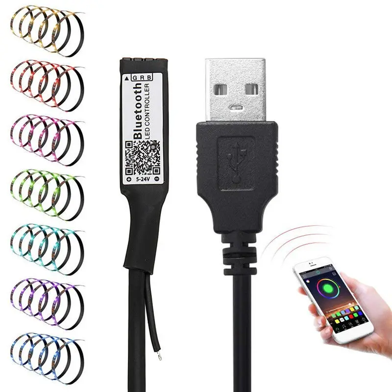 RGB контроллер USB Bluetooth светодиодный контроллер Регулируемый 5050 домашний декор умный светодиодный диммер 3528 пульт дистанционного управления прочный