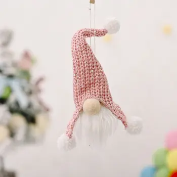 

6pcs Christmas Swedish Gnome Santa Bell Ornaments Hanging Tree Fireplace Decor Q6PE