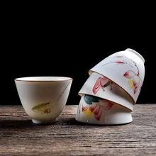 60 мл, традиционная китайская чайная чашка, керамический Современный фарфоровый чайный набор, аксессуары, чайные чашки, посуда для напитков для друга, подарок, украшения