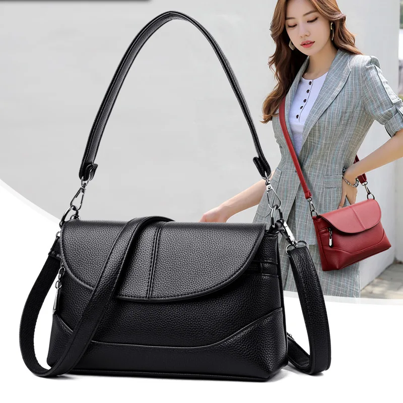

2019 New Style Retro WOMEN'S Handbag Fashion Simple One-Shoulder Diagonal Bag