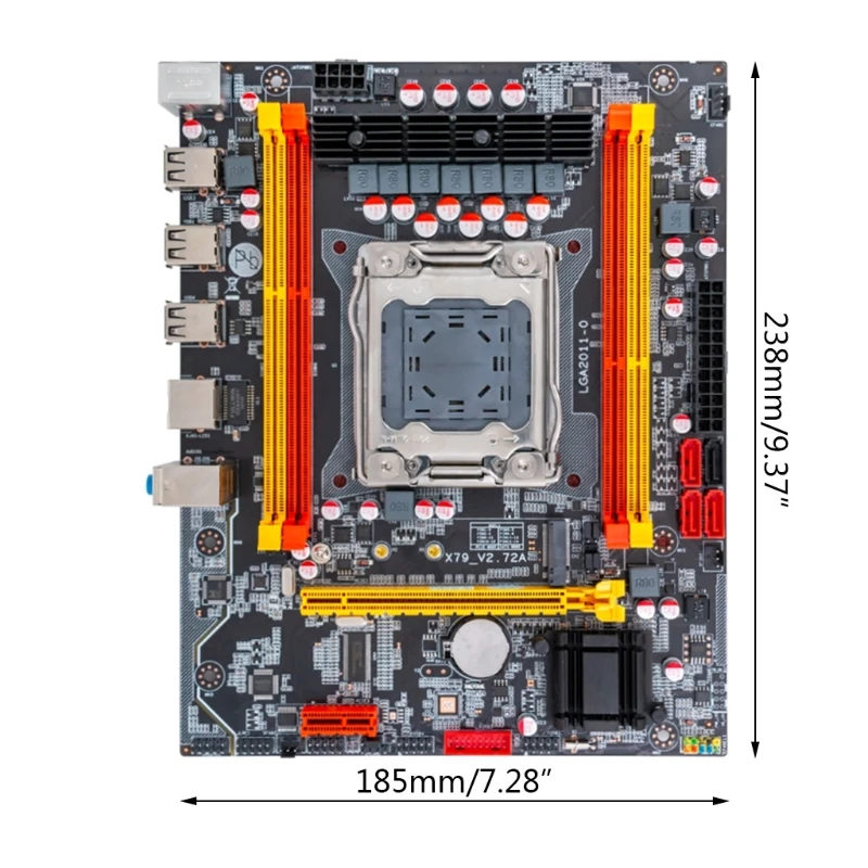 

X79 Chip Computer Motherboard SATA3 PCI-E NVME M.2 SSD Support REG ECC Memory
