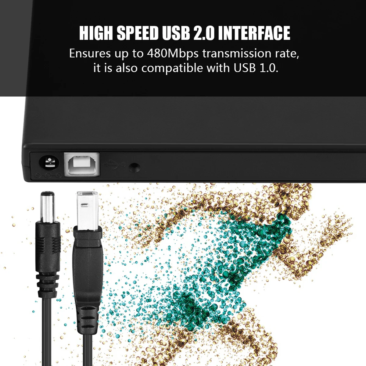 SOONHUA внешний мобильный корпус USB 2,0 чехол для оптического привода комплект с печатной платой и USB кабель для передачи данных чехол для ноутбука