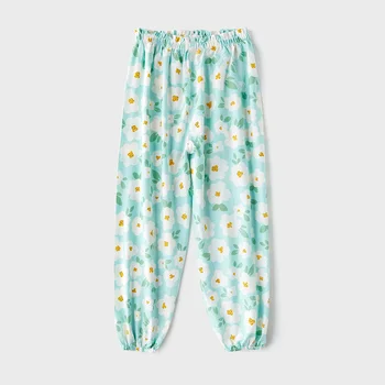 

2020 Autumn New Korean All-match Home Cotton Daisy Four-color Leg-cut Women Pajamas Pants Spodnie Damskie Z Dzianiny Na Lato