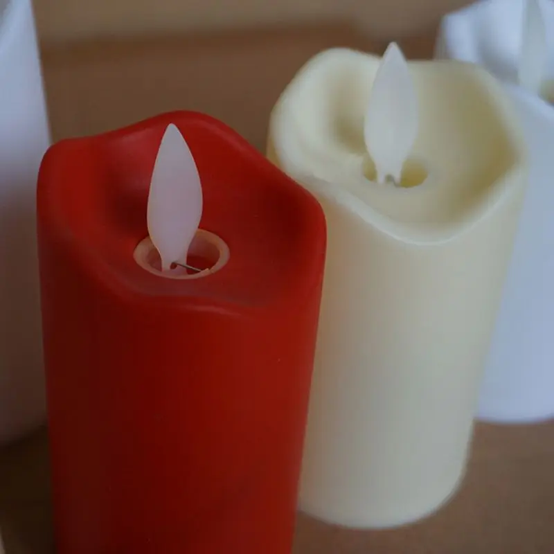 3 шт., Креативный светодиодный светильник с волнистой стороной без пламени, Электрический мерцающий чайный светильник, свечи, Романтические Свадебные Рождественские украшения