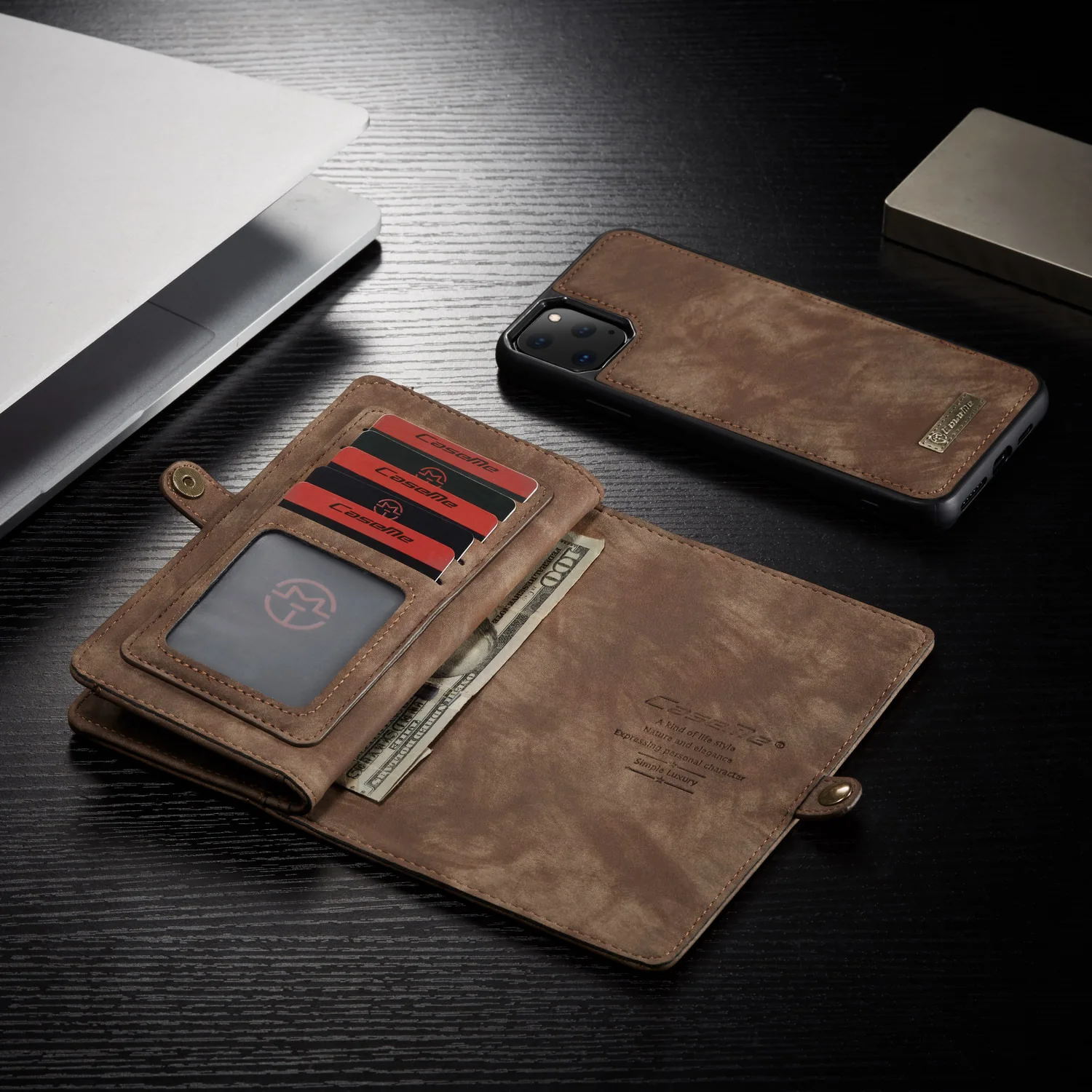 

Luxury Leather Multifunctional Business Wallet Zipper For iPhone 11 Pro Xs Max X XR 8 7 6 6s Plus Case Detachable Magnetic Case