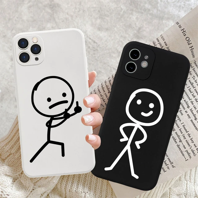 Matching Iphone Cases Couples  Iphone Case Cute Funny Couple - Black Soft  Silicone - Aliexpress