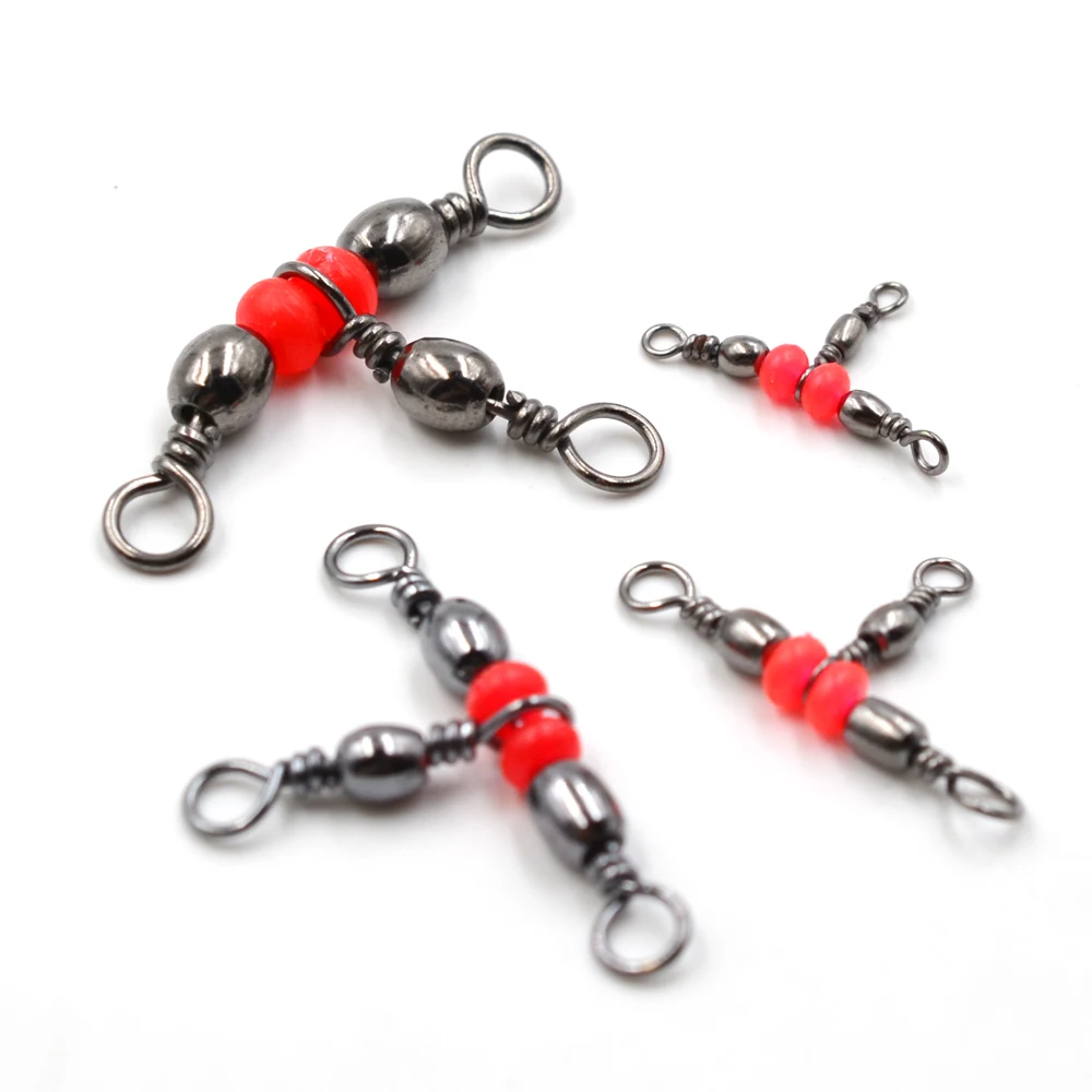 Fishing Oantsheavy Duty 3-way Barrel Swivel Fishing Connector - Steel  Alloy, 10pcs