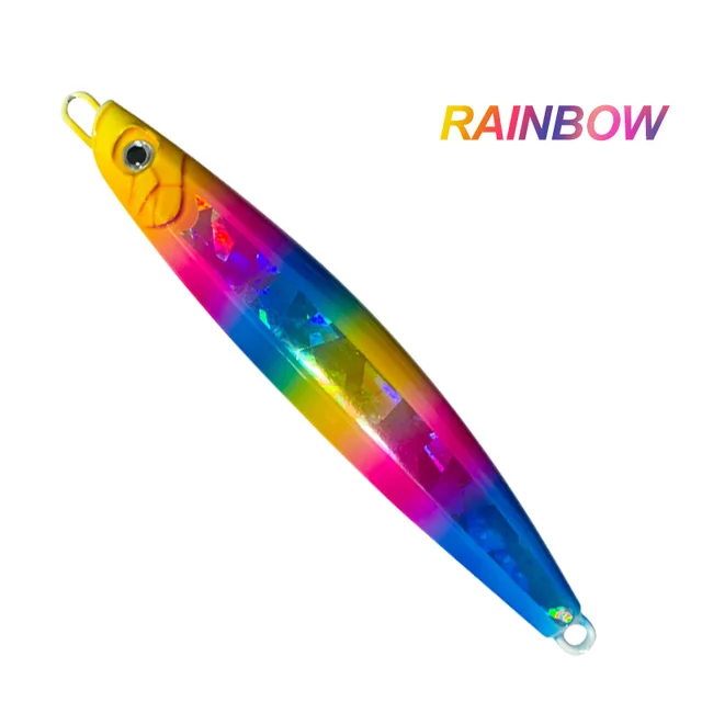 OBSESSION 180g 220g Slow Metal Jigging Lure Glow Fishing Lure Bait Lure Bait Slow Fall Jigs Fishing Jig Saltwater Lure Tackle JIG7-Rainbow