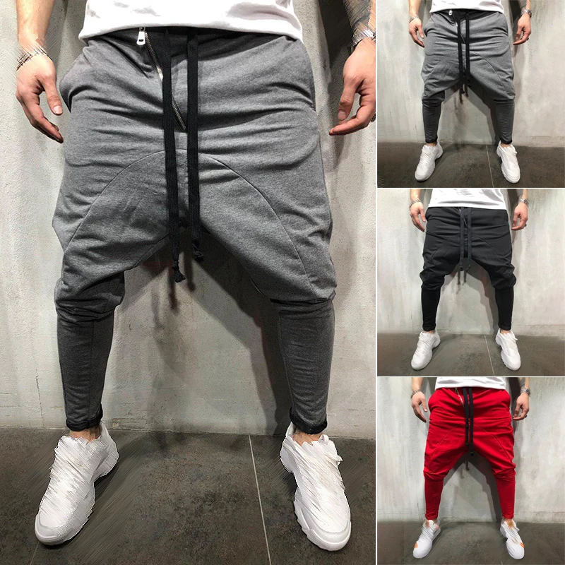 Мужские шаровары мужские брюки плюс размер повседневная мода Slim Fit спортивные повседневные брюки на шнурке