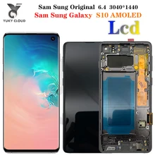 

Original 6.1' AMOLED LCD Display For Samsung Galaxy S10 LCD G973F/DS G973U G973 SM-G973 Display Touch Screen Digitizer Assembly