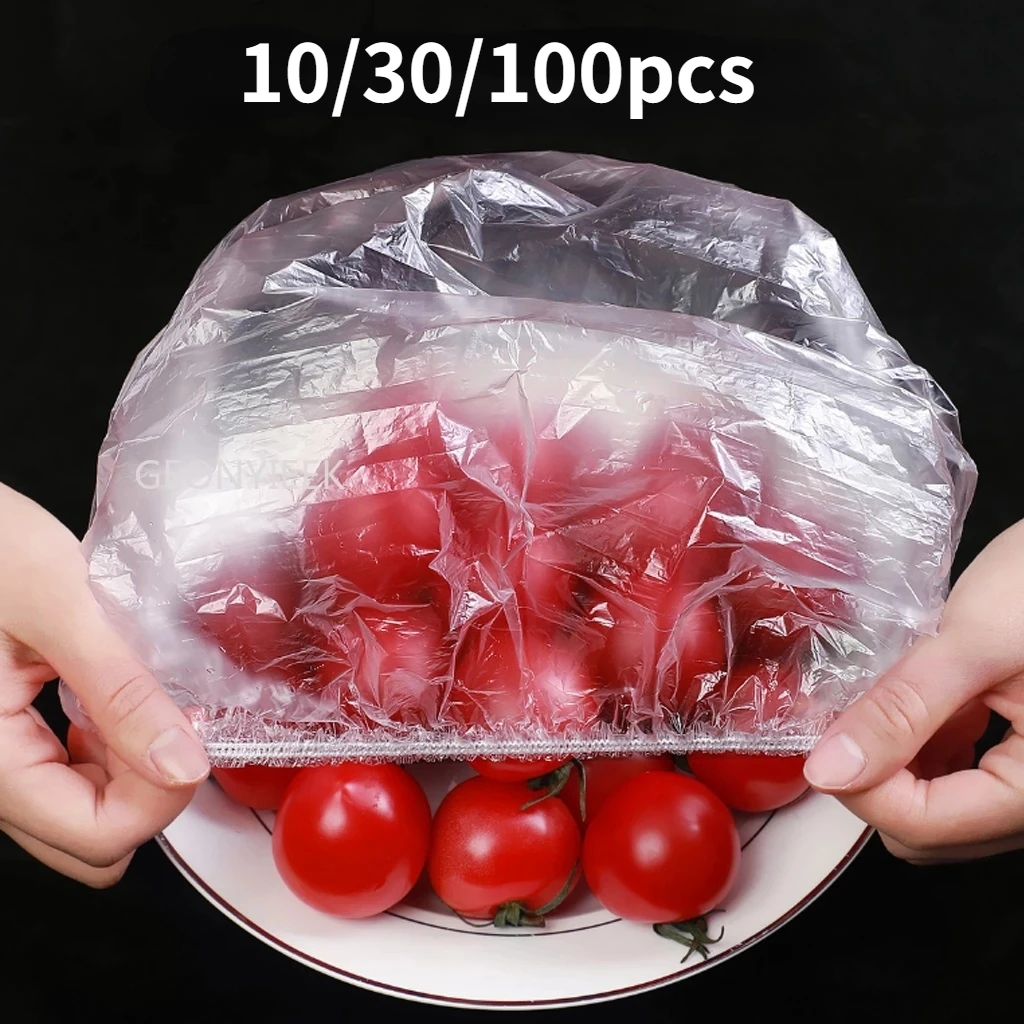 Disposable Food Cover Plastic Wrap Elastic Food Lids For Fruit Bowls