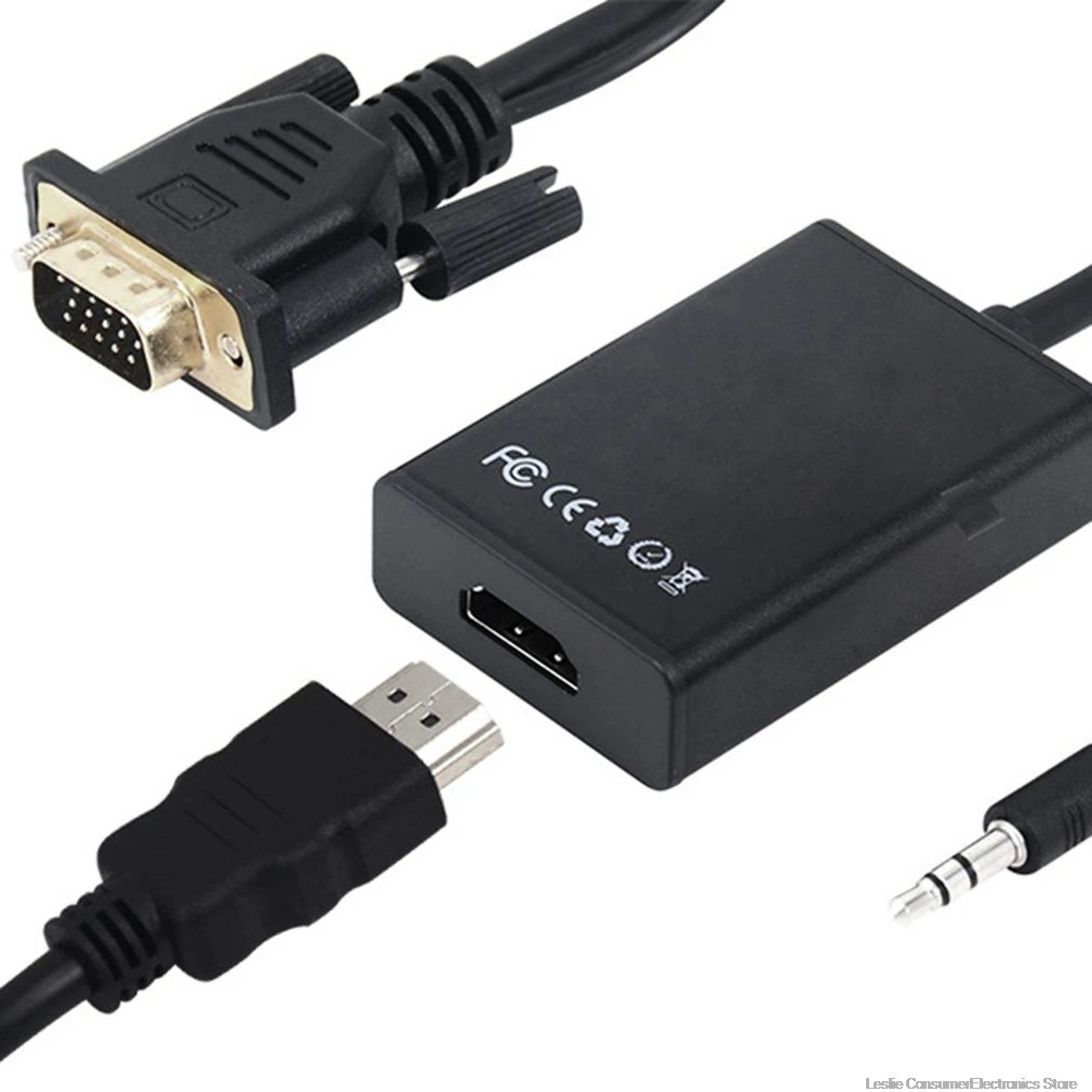 VGA мужчина к HDMI Женский конвертер Кабель-адаптер с аудио выходом 1080P адаптер VGA HDMI для ПК ноутбук к HDTV проектору r10